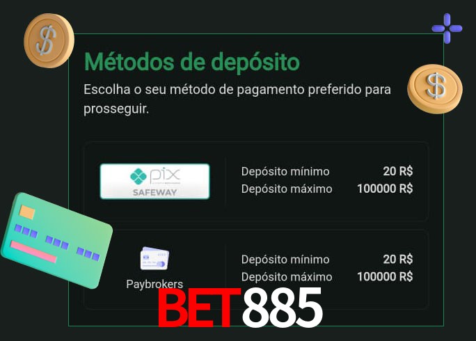 O cassino BET885bet oferece uma grande variedade de métodos de pagamento